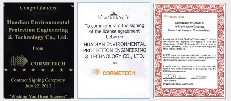 Cormetech technology authorization